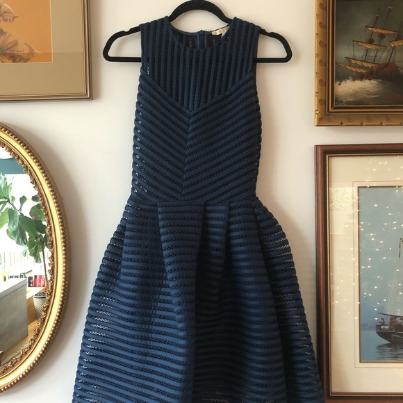 MAJE navy mini dress - Picture 5 of 5